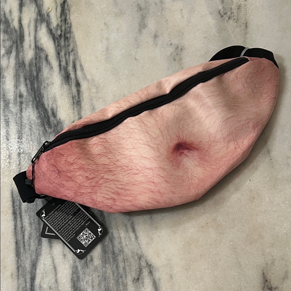 Hair-Print Bellybutton Fanny Pack